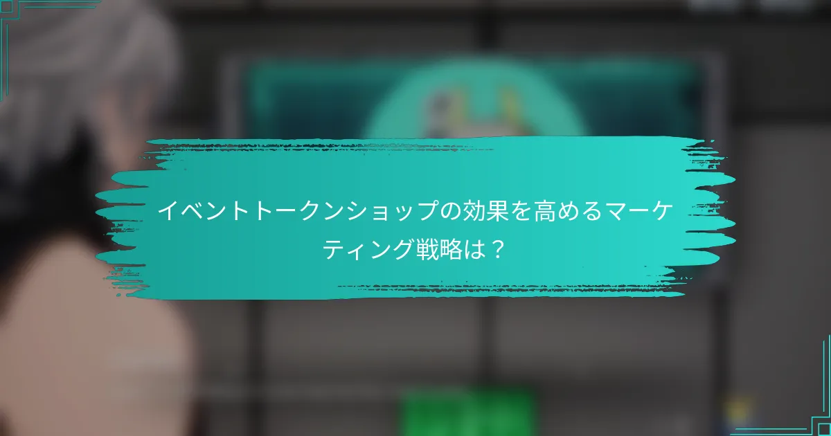 イベントトークンショップの効果を高めるマーケティング戦略は？